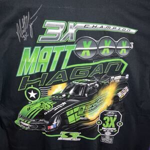 Matt Hagan Signed Large Size T Shirt Funny Car 3x Xxx Champion Autograph Tsr Srt